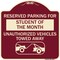 Signmission Reserved Parking for Student of the Month Unauthorized Vehicles Towed Away, A-DES-BU-1818-23074 A-DES-BU-1818-23074 - alternate 1
